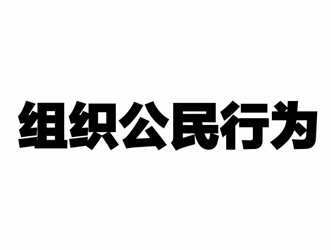 组织公民行为 快懂百科