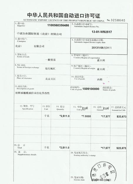 自动进口许可证 证明自动进口货物准予进口的许可证件 头条百科
